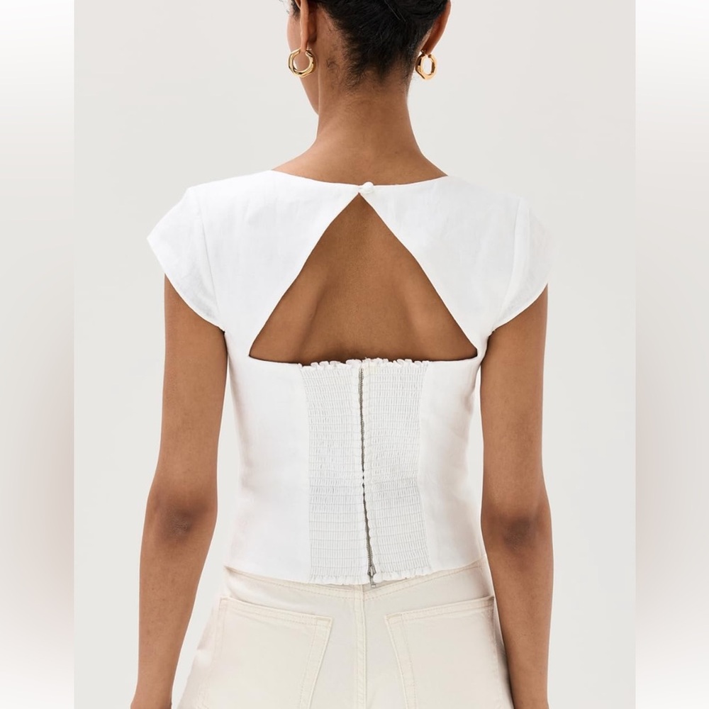 Reformation Cora Linen Top - Picture 2 of 8